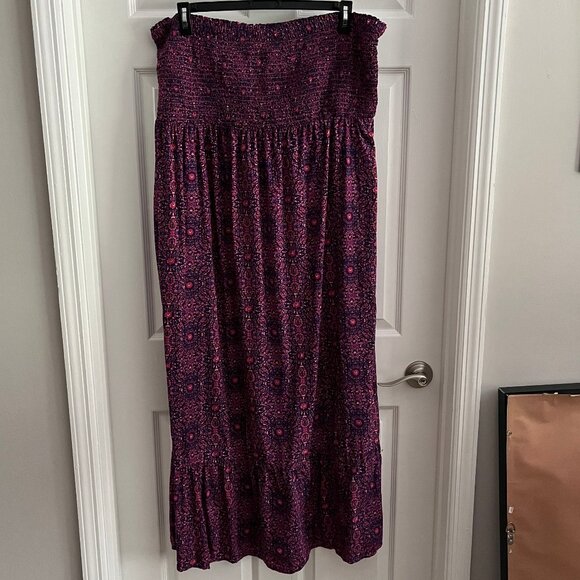 Plus Size Italian Summer Core Strapless Maxi Dress - Picture 1 of 4
